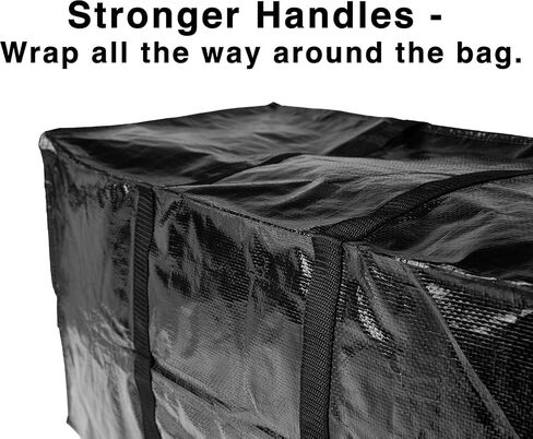 BAG-THAT! 10 Moving Bags, Heavy Duty Extra Large Stronger Handles Wrap Around bag Storage Totes Zippered Reusable Moving Supplies Clothes Attic Sports Garage Travel College in Saudi Arabia