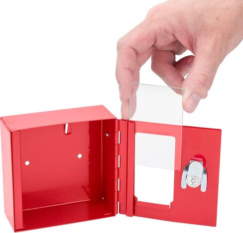 Barska Red Key Lock Breakable Glass Window Alarm Emergency Key Storage Lock Box with Attached Hammer for Home and Business in Kuwait