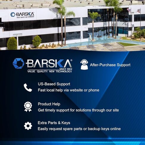 Barska Red Key Lock Breakable Glass Window Alarm Emergency Key Storage Lock Box with Attached Hammer for Home and Business in Kuwait