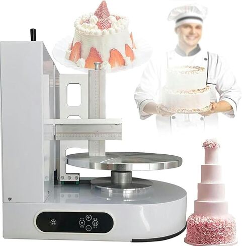 Cake Cream Automatic Spreading Machine, Birthday Cake Glazing Machine, Cake Automatic Decoration, Safe Production of Family Cakes~/ in Saudi Arabia