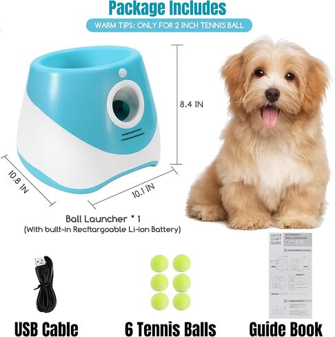 Automatic Dog Ball Launcher – 12 ETPU Balls & Bonus Collapsible Bowl, 3 Distance Settings (20ft/33ft/46ft), Smart Fetch Toy for Small & Medium Dogs, Indoor/Outdoor Use (Green) in Saudi Arabia