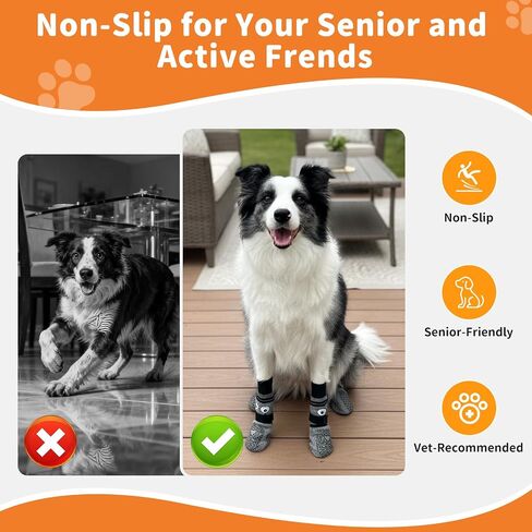 Non-Slip Dog Socks & Owner Sock Set- Extra-Grip, Paw Protection for Senior & Active Dogs in Saudi Arabia