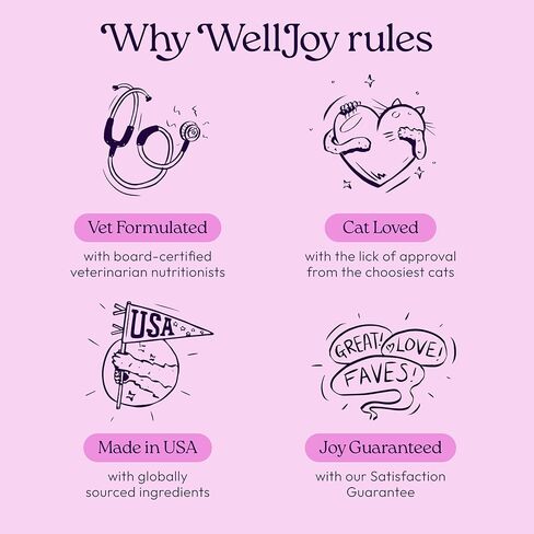 ويل جوي مكمل غذائي للقطط مناعي + GutBoost | الملحق الصحي للقطط | يعزز الاستجابة المناعية | تركيبة GutBoost ثنائية الفائدة | تركيبة بيطرية | صنع في الولايات المتحدة الأمريكية | نكهة الدجاج | 90 مضغة ناعمة in Kuwait