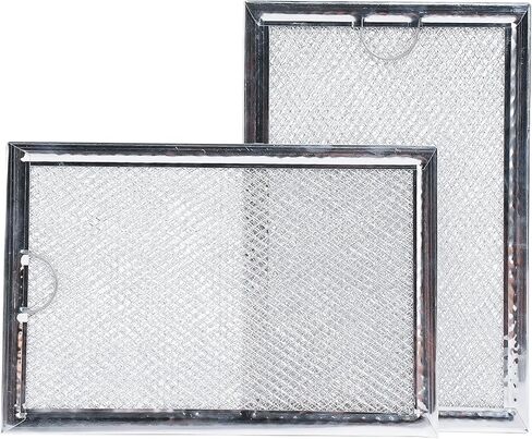 WB06X10608 5304464105 Microwave Grease Filter Replacement - 5 x 7-5/8 Inch Aluminum Mesh Screen - Compatible with Frigidaire & GE Microwaves, Replaces 5304517871 5304478913 5304509444,Pack of 2 in Saudi Arabia