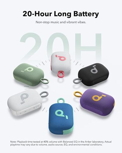 Soundcore Select 4 Go Bluetooth Speaker by Anker, Mini Portable Shower Speaker, Up to 20 H Playtime, IP67 Waterproof and Dustproof, Floatable, Powerful Sound, Ideal for Indoors and Outdoors(Renewed) in Kuwait