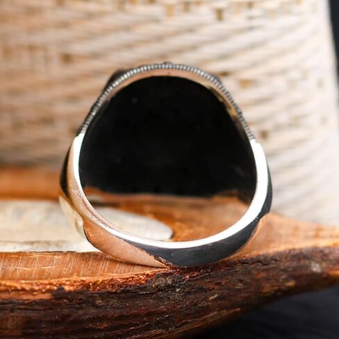 Phoenix Symbol Ring Men, Symbolic Silver Ring For Men, Men Silver Ring 925 With Stone, Animal Ring For Men, Turkish Ring, Zircon Mens Ring in Saudi Arabia