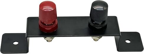 Ampper 3/8" Copper Battery Terminal Stud Connector, M10 Remote Battery Binding Post Junction Post Block Terminal Kit, Pack of 2 (Red and Black) in Kuwait