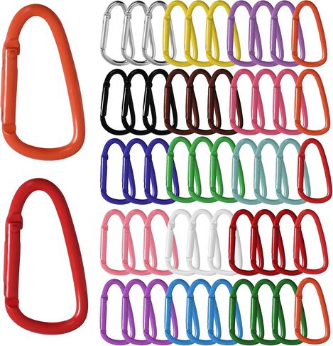 17 PCS ملونة لطيف carabiners مقطع سلسلة مفاتيح ، د الربيع مقطع ملحقات الخطاف الألومنيوم in Kuwait