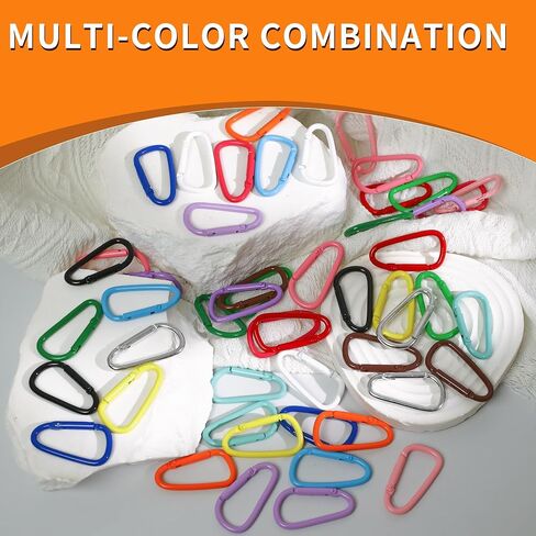 17 PCS ملونة لطيف carabiners مقطع سلسلة مفاتيح ، د الربيع مقطع ملحقات الخطاف الألومنيوم in Kuwait