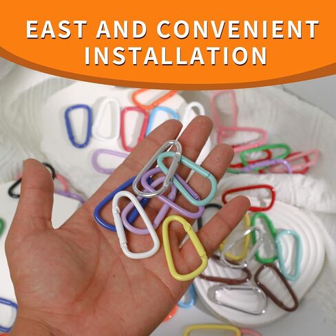 17 PCS ملونة لطيف carabiners مقطع سلسلة مفاتيح ، د الربيع مقطع ملحقات الخطاف الألومنيوم in Kuwait
