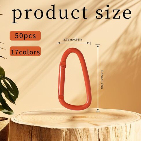 17 PCS ملونة لطيف carabiners مقطع سلسلة مفاتيح ، د الربيع مقطع ملحقات الخطاف الألومنيوم in Kuwait