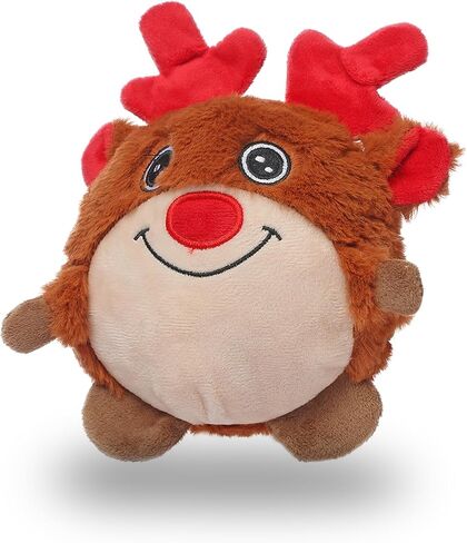 Senneny Christmas Dog Toys, Interactive Dog Toys Reindeer, Random Path Electric Automatic Moving and Rolling Dogs Toy, Motion-Activated Dog Ball with Plush Cover USB Rechargeable in Saudi Arabia