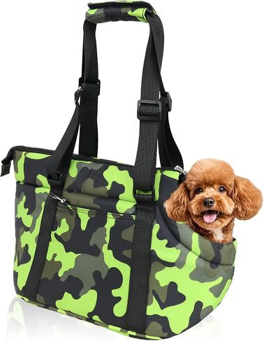 Padded Dog Bag Carrier for Large Dog, Pet Tote Bag Carrying Purse for Dog/Cat Below 7kg/15.5lbs - Camouflage Orange in Saudi Arabia