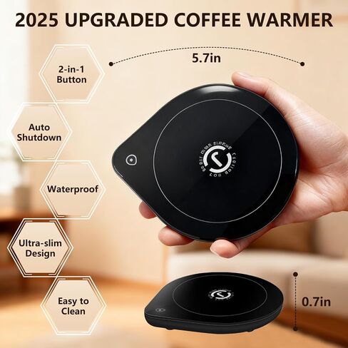 Mug Warmer with Cup Set, Coffee Warmer for Desk, Electric Mug Heater with Adjustable Temperature, 2025 Christmas/Birthday Gifts for Coffee Lover in Saudi Arabia