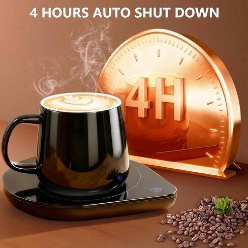 Mug Warmer with Cup Set, Coffee Warmer for Desk, Electric Mug Heater with Adjustable Temperature, 2025 Christmas/Birthday Gifts for Coffee Lover in Saudi Arabia