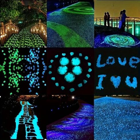 1000PCS Tank Rocks Glow Blue Fish Tank Decorations in Saudi Arabia