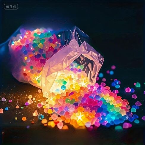 4000pcs Glow-in-The-Dark Fish Stones for Outdoor Garden & Aquarium Decor for Pathways, Weddings, Christmas, and Nighttime Landscaping, Garden Pathway Decor in Saudi Arabia