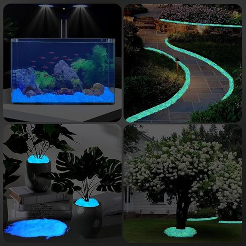 4000pcs Glow-in-The-Dark Fish Stones for Outdoor Garden & Aquarium Decor for Pathways, Weddings, Christmas, and Nighttime Landscaping, Garden Pathway Decor in Saudi Arabia