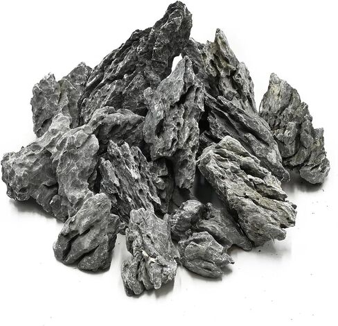 صخور طبيعية من حجر سيريو مقاس 1-2 بوصة أحجار زخرفية للحدائق الخيالية والمناظر الطبيعية المصغرة والبونساي والحرف اليدوية وأحواض السمك ومرابي الزواحف - 1 رطل in Kuwait