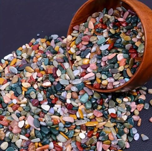 100g Natural Unpolished River Stones Smooth Colorful Gravel for Aquarium Substrate and Landscape Decor Fish Tank Terrarium Ponds in Saudi Arabia