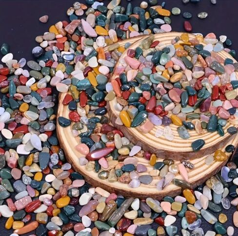 100g Natural Unpolished River Stones Smooth Colorful Gravel for Aquarium Substrate and Landscape Decor Fish Tank Terrarium Ponds in Saudi Arabia
