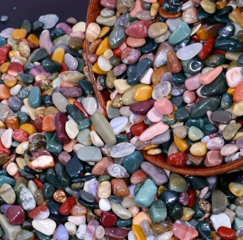 100g Natural Unpolished River Stones Smooth Colorful Gravel for Aquarium Substrate and Landscape Decor Fish Tank Terrarium Ponds in Saudi Arabia