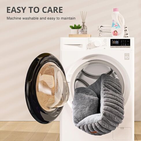 Cat Beds, Self Warming Cat Bed, Washable Pet Beds for Indoor Cats, Super Soft Faux Rabbit Fur Pet Bed for Puppy and Kitten with Anti-Slip Bottom (Grey, 20"x20"x8") in Kuwait