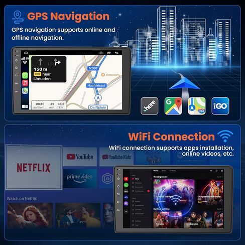 10.1 Inch Android Car Stereo for Jeep Cherokee 2013-2018 with Wireless CarPlay&Android Auto, HD Touchscreen Bluetooth5.2 Radio Supports GPS/WiFi/FM Radio/SWC+HD Backup Camera/MIC/DSP in Saudi Arabia