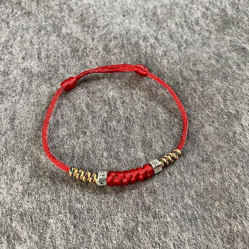 LADY Wan Handmade Protection Red String Bracelet with 925 Sterling Silver Beads in Saudi Arabia