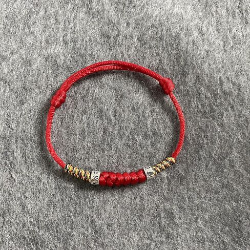 LADY Wan Handmade Protection Red String Bracelet with 925 Sterling Silver Beads in Saudi Arabia