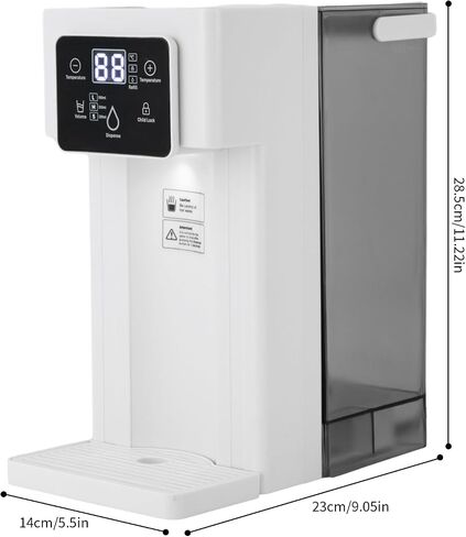 Instant Hot Water Dispenser with Child Lock, 3L/0.79gal Desktop Water Dispenser 1500W Electric Kettle with Adjustable Temperatures & 3 Water Outputs, 3.28ft Cord, Water Tank for Office/Home (White) in Kuwait