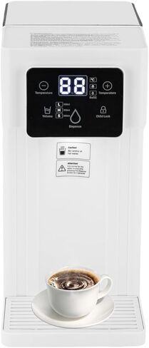 Instant Hot Water Dispenser with Child Lock, 3L/0.79gal Desktop Water Dispenser 1500W Electric Kettle with Adjustable Temperatures & 3 Water Outputs, 3.28ft Cord, Water Tank for Office/Home (White) in Kuwait