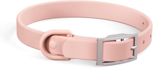 Waterproof Dog Collar, Easy Clean & Odor-Proof Soft PVC Collar with Corrosion Resistant Metal Buckle for Water Dogs, Adjustable 11-15 inches for Medium to Small Dogs in Saudi Arabia
