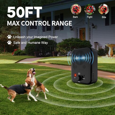 أجهزة مكافحة النباح، أجهزة ردع لحاء الكلاب، أجهزة ردع لحاء الكلاب بالموجات فوق الصوتية يمكنها إيقاف كلاب الجيران من النباح، 3 أوضاع قابلة للتعديل في الداخل والخارج، كاتم صوت آمن وإنساني للكلاب (أسود) in Kuwait
