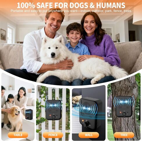 أجهزة مكافحة النباح، أجهزة ردع لحاء الكلاب، أجهزة ردع لحاء الكلاب بالموجات فوق الصوتية يمكنها إيقاف كلاب الجيران من النباح، 3 أوضاع قابلة للتعديل في الداخل والخارج، كاتم صوت آمن وإنساني للكلاب (أسود) in Kuwait