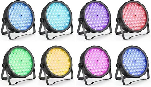 BETOPPER LED Par Lights 54 x 1.5W، RGB Stage Lights DMX DJ Lights الصوت المنشط مع الحامل، ضوء ستروب وأضواء الغسيل DMX للحفلات، الكنيسة، الزفاف، الحانات، النادي، الأداء in Kuwait