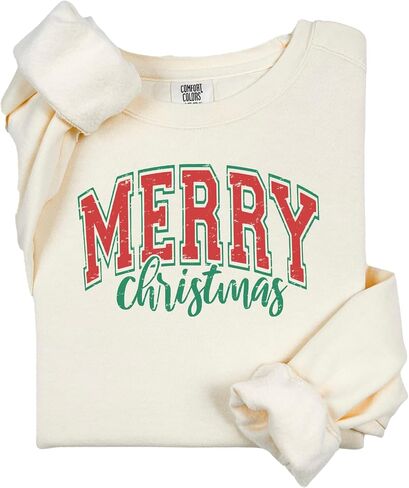 Comfort Colors, Retro Merry Christmas Sweatshirt, Merry Christmas Family Sweatshirt, Womens Christmas, Holiday Sweater, Merry Christmas Gift in Saudi Arabia