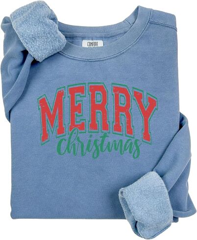 Comfort Colors, Retro Merry Christmas Sweatshirt, Merry Christmas Family Sweatshirt, Womens Christmas, Holiday Sweater, Merry Christmas Gift in Saudi Arabia