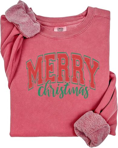 Comfort Colors, Retro Merry Christmas Sweatshirt, Merry Christmas Family Sweatshirt, Womens Christmas, Holiday Sweater, Merry Christmas Gift in Saudi Arabia