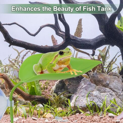 Frog Habitat Leaves, Artificial Plant Decoration with Suction Cups, Reptile Tank Decoration for Leopard Gecko Frog Lizards, Blue, 3 Pcs in Saudi Arabia