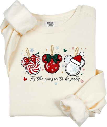 سويت شيرت من Tis The Season To Be Jolly Comfort Colours، سويت شيرت عيد الميلاد، تي شيرت برسومات العطلات، سترة شتوية لطيفة، فكرة هدية عيد الميلاد in Saudi Arabia
