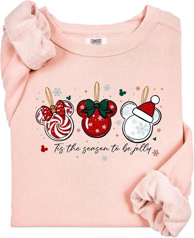 سويت شيرت من Tis The Season To Be Jolly Comfort Colours، سويت شيرت عيد الميلاد، تي شيرت برسومات العطلات، سترة شتوية لطيفة، فكرة هدية عيد الميلاد in Saudi Arabia