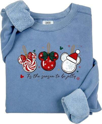 سويت شيرت من Tis The Season To Be Jolly Comfort Colours، سويت شيرت عيد الميلاد، تي شيرت برسومات العطلات، سترة شتوية لطيفة، فكرة هدية عيد الميلاد in Saudi Arabia