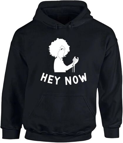 سترة بغطاء للرأس برسومات Hey Now - سويت شيرت بغطاء للرأس بتصميم ظلي للميكروفون ريترو in Saudi Arabia