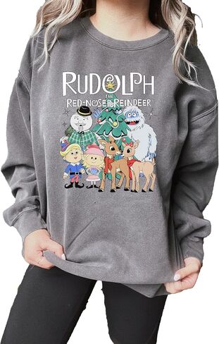 Comfort Colors, Reindeer Christmas Sweatshirt, Christmas Gift, Christmas Holiday Sweatshirt, Funny Christmas Sweater in Saudi Arabia