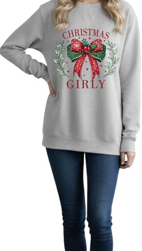 Christmas Holiday Sweatshirts Holiday Season | Santa | Girly in Saudi Arabia
