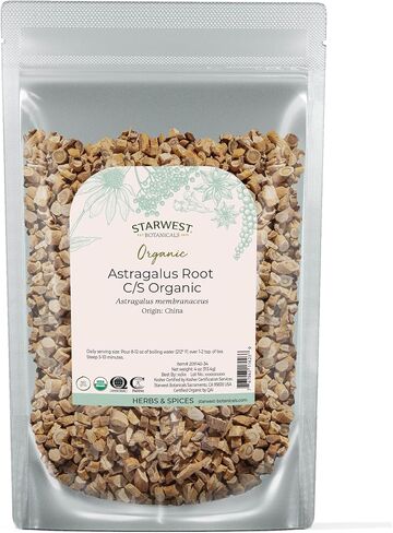 Starwest Botanicals Organic Astragalus Root Cut and Sifted, 1 Pound Bulk in Saudi Arabia