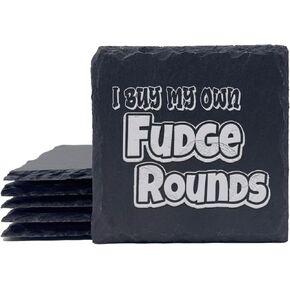 8 قطع I Buy My Own Fudge Rounds Hat، أوليفر أنتوني ريتش مين شمال ريتشموند، قواعد نقش مخصصة مخصصة للمشروبات، لائحة محفورة، قواعد أكواب مصنوعة يدويًا in Kuwait