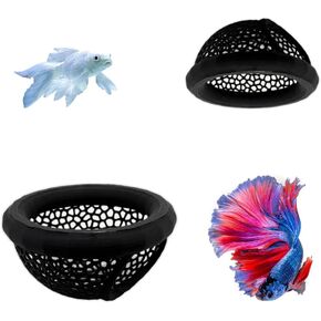 أرجوحة بيتا العائمة وملجأ الروبيان من لاوها قطعتين - ديكور حوض السمك مطبوع ثلاثي الأبعاد مع حلقة تغذية، مكان استراحة آمن لأسماك البيتا والروبيان والأسماك الصغيرة in Kuwait