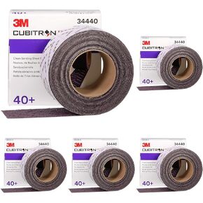 بكرة ورق كاشطة Cubitron 3M Hookit، 34440، متعددة الفتحات، 70 مم × 8 م، درجة 40+، ورق صنفرة بكرة صنفرة للسيارات لإزالة الطلاء، وإصلاح الجسم، والصنفرة التلقائية in Saudi Arabia